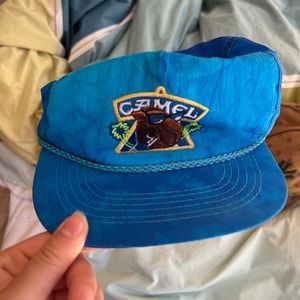 Camel flat brim hat